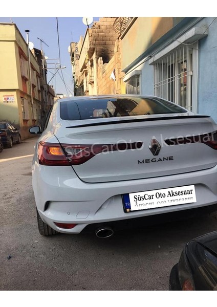 Renault Megane 4 Sedan Kasa Bagaj Üstü Spoiler Piano Black-Beyaz indirimleri