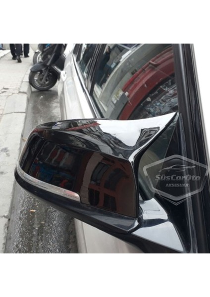 Bmw F30-F32-F20 2012-2018 Batman Yarasa Ayna Kapağı Piano Black Abs Plastik modelleri