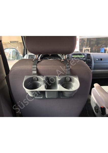 Araç Içi Koltuk Arası ve Başlık Bardak Tutucu, Bardaklık Gri