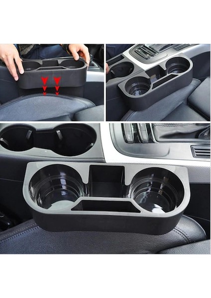 Araç Içi Koltuk Arası ve Başlık Bardak Tutucu, Bardaklık Gri