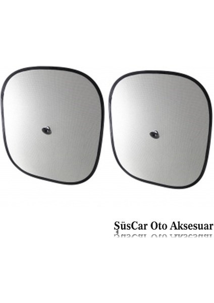Carub Vantuzlu Yan Cam Perdesi Düz Siyah Cam Güneşliği 2 Adet modelleri