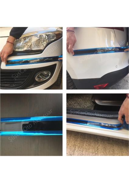 5d Tampon Bagaj Kapı Eşiği Koruyucu Şerit Bant Mavi Piano Black 5 Metre modelleri