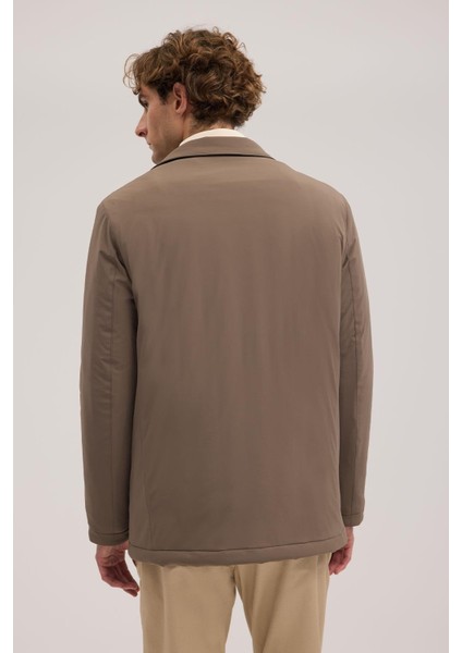 Bej Comfort Fit Bebe Yaka Fermuarlı Mont fırsatları