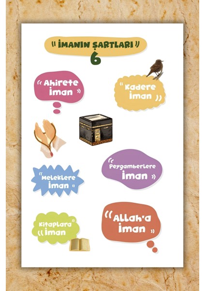 Islam/dini Temalı 2'li Set Islami Sticker -Ajanda Laptop Tablet Defter Telefon Bullet Journal-Etiket modelleri