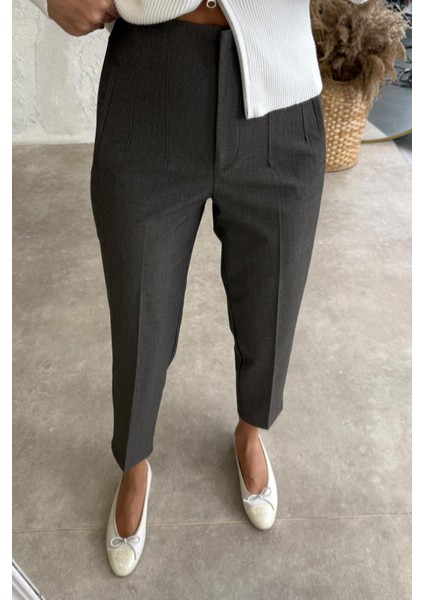 Efektli Kahve Flatolu Pantolon 5113 modelleri