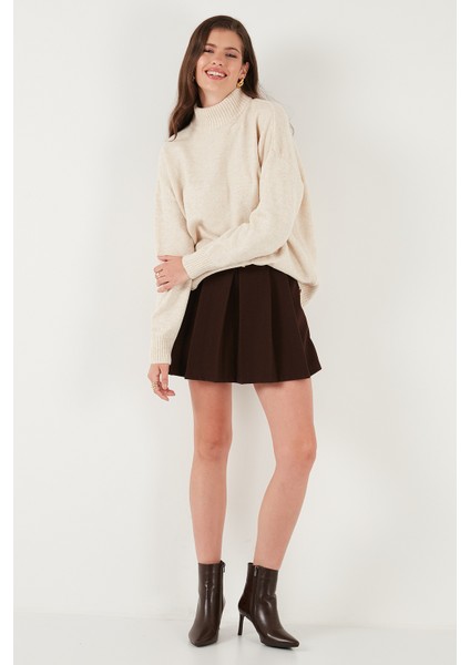 Oversize Fit Balıkçı Yaka Yumuşak Dokulu 2'li Paket Triko Kazak Bayan Kazak 680KZ00469S2 fırsatları