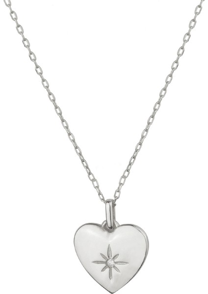 Pure Kalp Gümüş Kolye