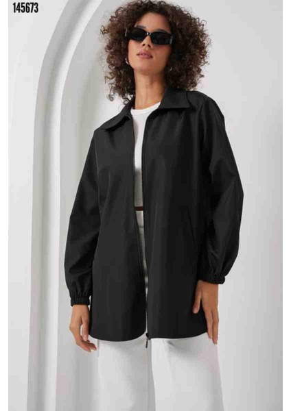 Mevsimlik Trençkot, Kırmızı Gül Figürlü Kolye Hediye