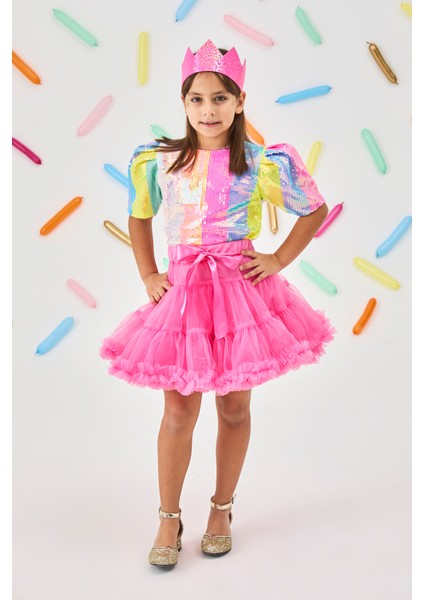 Fuşya Kız Çocuk Tütü Etek - Bonita