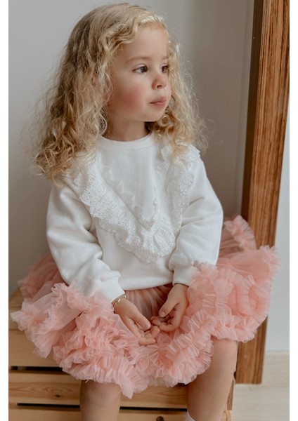 Yavruağzı Kız Çocuk Tütü Etek - Bonita