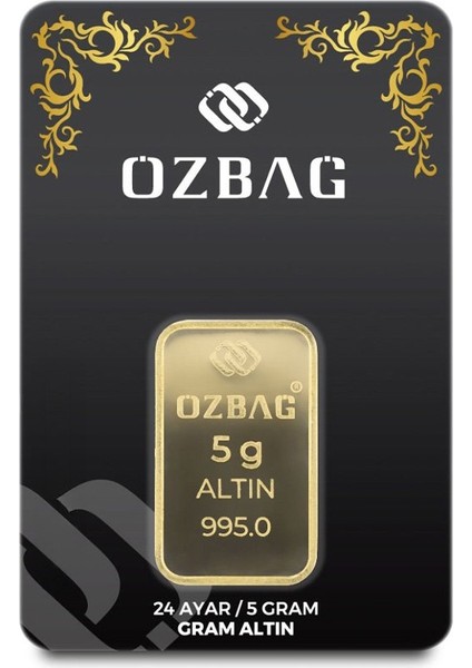 Agakulche Özbağ 5 gr 995 24 Ayar Külçe altın
