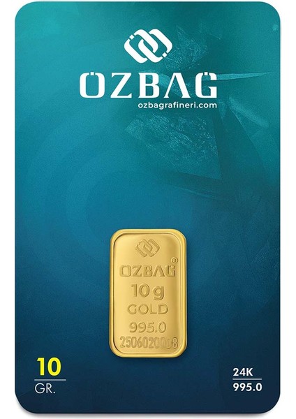 Agakulche Özbağ 10 gr 995 24 Ayar Külçe altın