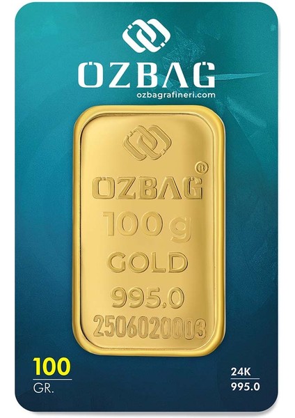 Agakulche Özbağ 100 gr 995 24 Ayar Külçe altın