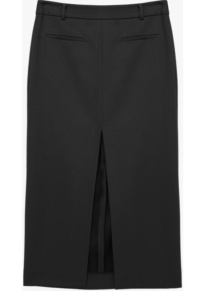 Fleto Cepli Yırtmaç Detaylı Midi Kalem Etek fırsatları