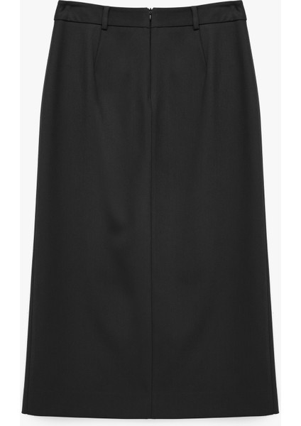 Fleto Cepli Yırtmaç Detaylı Midi Kalem Etek indirimleri