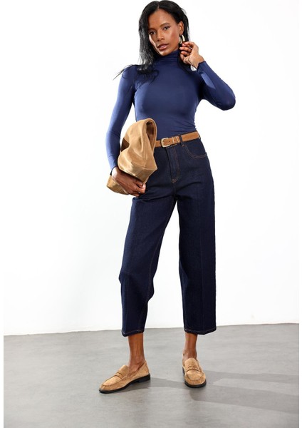 Rins Yıkamalı Yüksek Bel Baggy Jean RM3004 modelleri