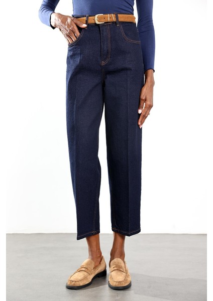 Rins Yıkamalı Yüksek Bel Baggy Jean RM3004 fırsatları