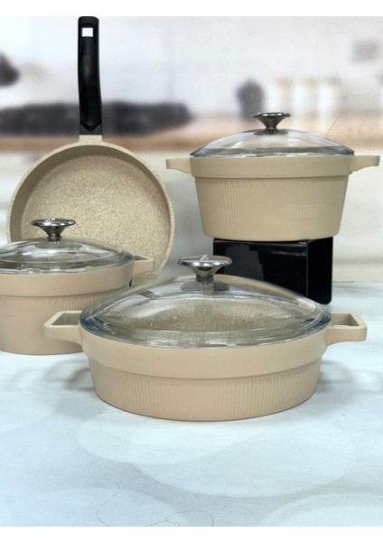 Harmony 7 Parça Döküm Tencere Seti Kumbeji fiyatları