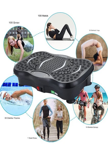 Vibrostar TH-0070-E Bluetoothlu 3D 5 Programlı Titreşimli Spor Kondisyon Fitness Egzersiz Aleti fiyatları