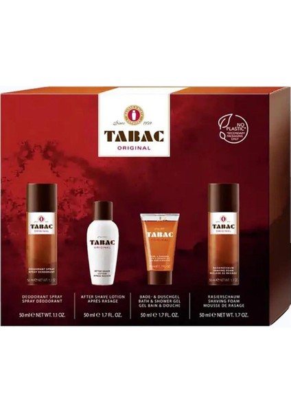 Original Deodorant Spray 50 Ml+After Shave Lotion 50 Ml+Bade&duschgel Bath&shower Gel 50 Ml+Rasierschaum Shaving Foam 50 ml Erkek Bakım Seti