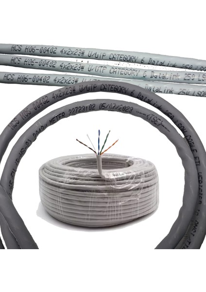 4X2X23# U/utp Cat 6 LS0H Gri Renk Data Kablosu H06-00402-DP0 modelleri