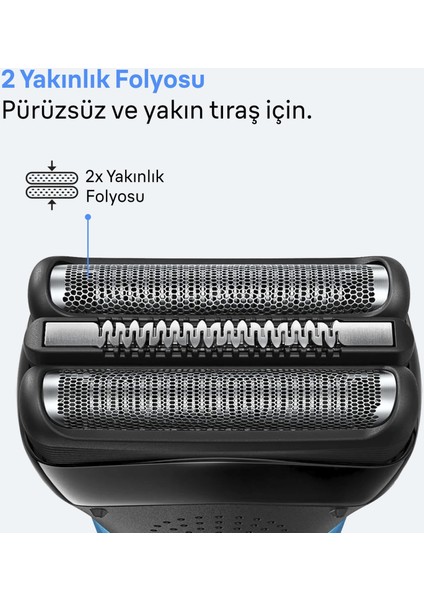 Series 3 Elektrikli Sakal Şekillendirici ve Tıraş Makinesi, Islak ve Kuru, 310BT modelleri