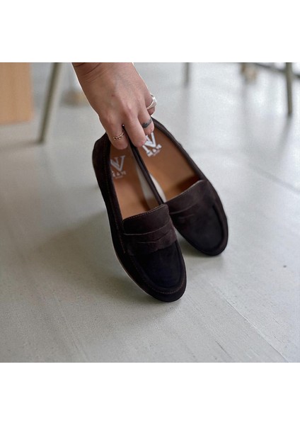 Kahve Süet Hakiki Deri Kadın Loafer Ayakkabı fiyatları