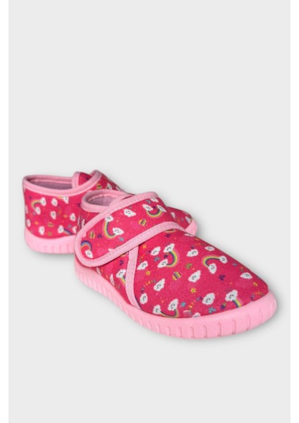 Tematik Cırtlı Çocuk Panduf Okul Kreş Ev Ayakkabısı Kaydırmaz Taban Pembe fiyatları