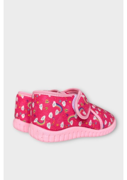 Tematik Cırtlı Çocuk Panduf Okul Kreş Ev Ayakkabısı Kaydırmaz Taban Pembe indirimleri