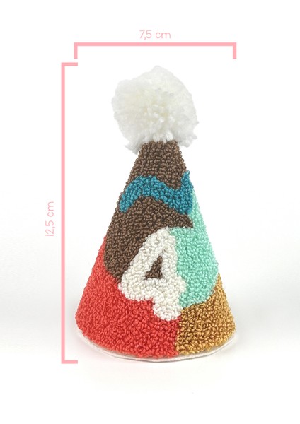 Çok Renkli Safari Punch Nakışlı 4 Rakamı Huni Doğum Günü Klips Toka indirimleri