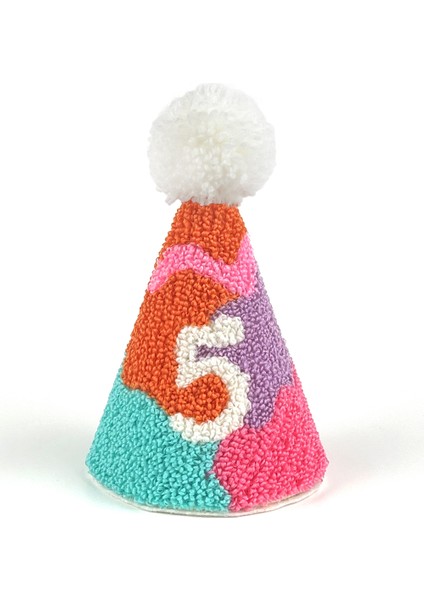 Çok Renkli Karnaval Punch Nakışlı 5 Rakamı Huni Doğum Günü Klips Toka fırsatları