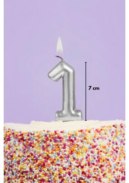 Gümüş 1 Rakamı Mum fırsatları