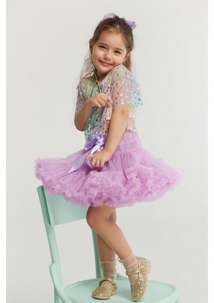 Lila Kız Çocuk Tütü Etek - Bonita