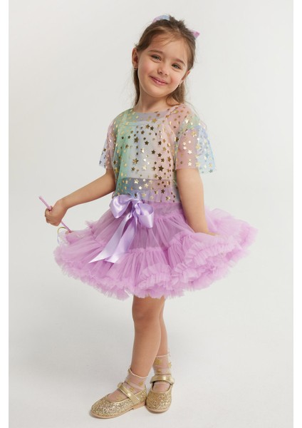 Lila Kız Çocuk Tütü Etek - Bonita