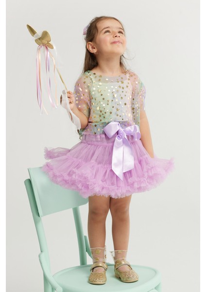 Lila Kız Çocuk Tütü Etek - Bonita