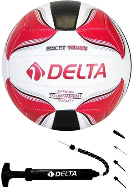 Rivo 5 Numara Voleybol Topu – Dayanıklı Dikişli Top ve Pompa Ikili Set No:5 Kırmızı