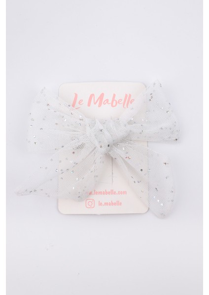 Ekru Simli Tül Fiyonk Kız Çocuk Klips Toka indirimleri