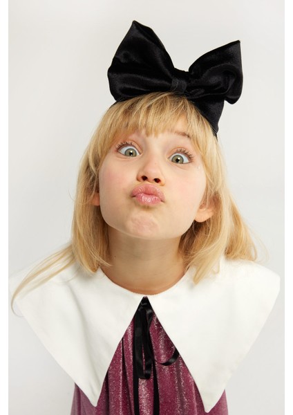 Siyah Kadife Fiyonk Kız Çocuk Taç fiyatları