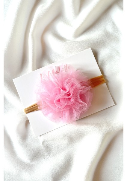 Pembe Tül Çiçek Kız Çocuk Saç Bandı fiyatları