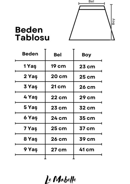 Sarı Kız Çocuk Tütü Etek - Bonita