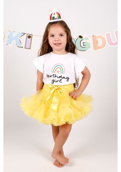 Sarı Kız Çocuk Tütü Etek - Bonita