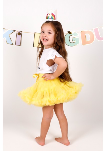 Sarı Kız Çocuk Tütü Etek - Bonita