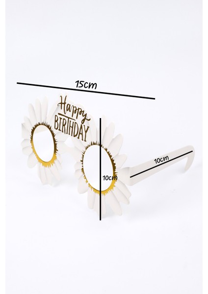 Beyaz Papatya Temalı 6'lı Parti Gözlüğü indirimleri