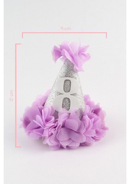 Lila 8 Yaş Huni Doğum Günü Klips Toka modelleri