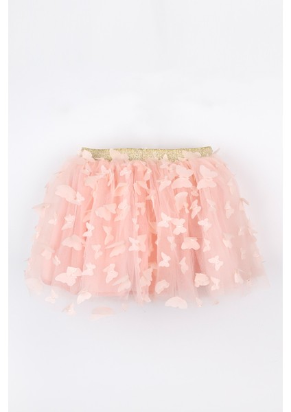 Somon Kelebek Aplikeli Kız Çocuk Tül Etek - Pauline