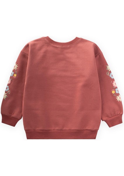 Kol Nakışlı Sweatshirt 2-12 Yaş Gül Kurusu fiyatları