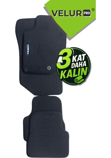 Opel Corsa 2010 Araca Özel Halı Oto Paspas Velur Paspas