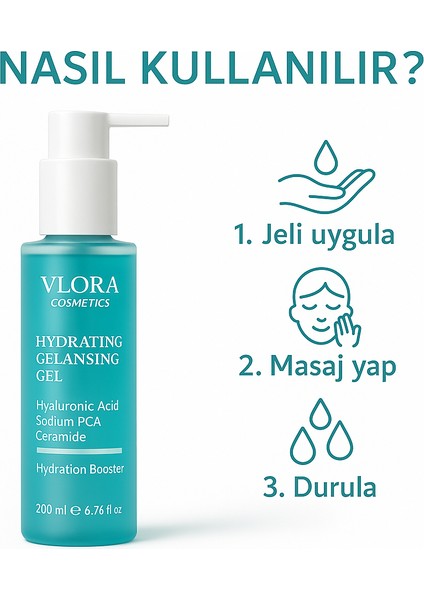 Nemlendirici ve Bariyer Onarıcı Yüz Yıkama Jeli 200 ml