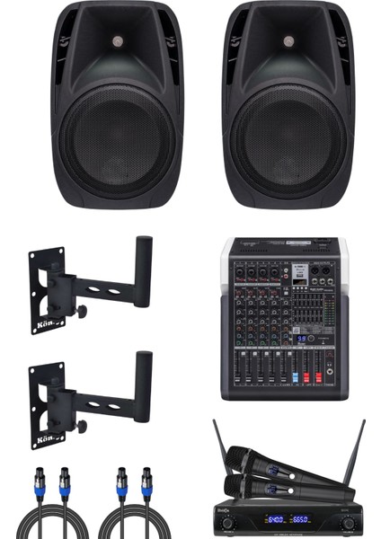 DRT-0010 2'li Askılı Aparatlı Hoparlör Mağaza Dükkan Kafe Seslendirme ve Okul Anons Sistemi fiyatları