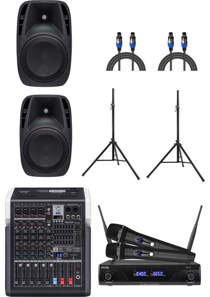 DRT-0010 2'li Stand Hoparlör Mağaza Dükkan Kafe Seslendirme ve Okul Anons Sistemi fiyatları